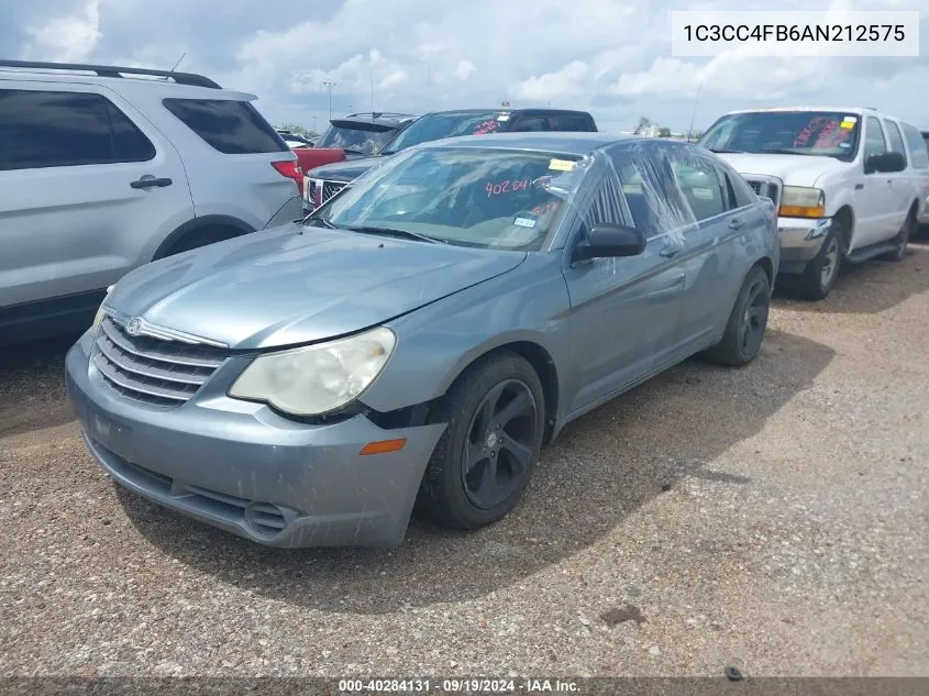 2010 Chrysler Sebring Touring VIN: 1C3CC4FB6AN212575 Lot: 40284131