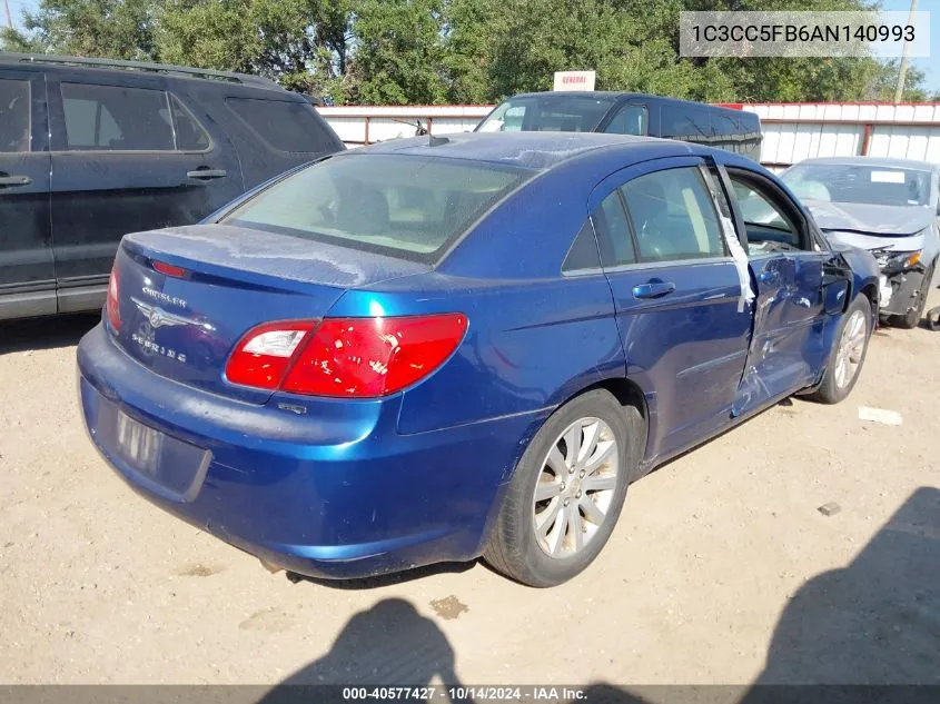 2010 Chrysler Sebring Limited VIN: 1C3CC5FB6AN140993 Lot: 40577427