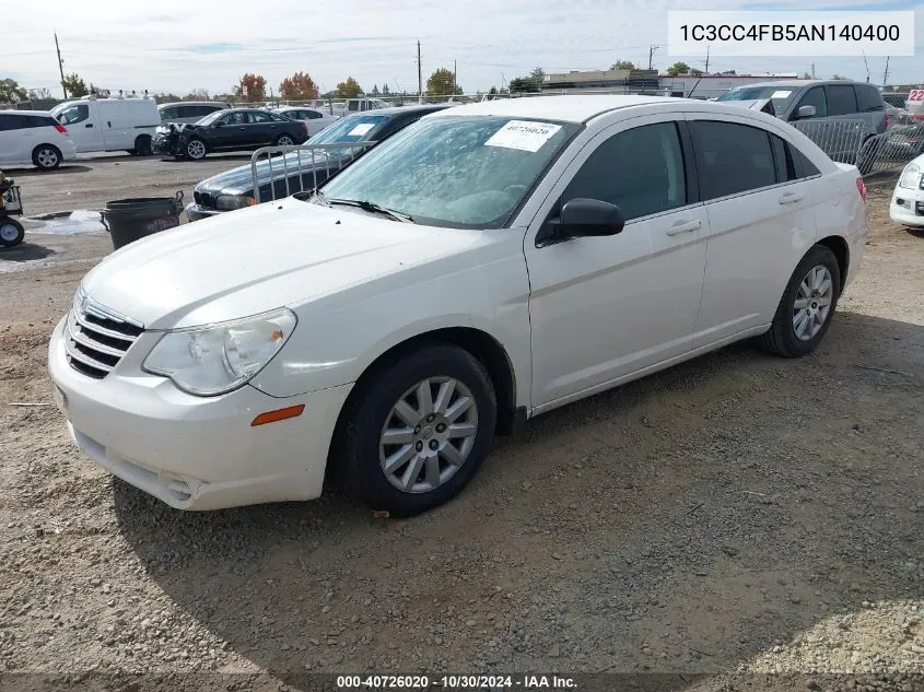 2010 Chrysler Sebring Touring VIN: 1C3CC4FB5AN140400 Lot: 40726020