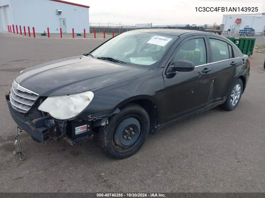 2010 Chrysler Sebring Touring VIN: 1C3CC4FB1AN143925 Lot: 40740285