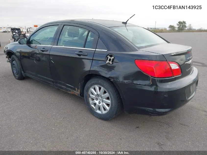 2010 Chrysler Sebring Touring VIN: 1C3CC4FB1AN143925 Lot: 40740285