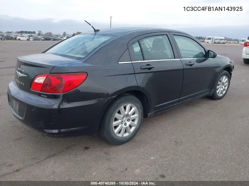 2010 Chrysler Sebring Touring VIN: 1C3CC4FB1AN143925 Lot: 40740285