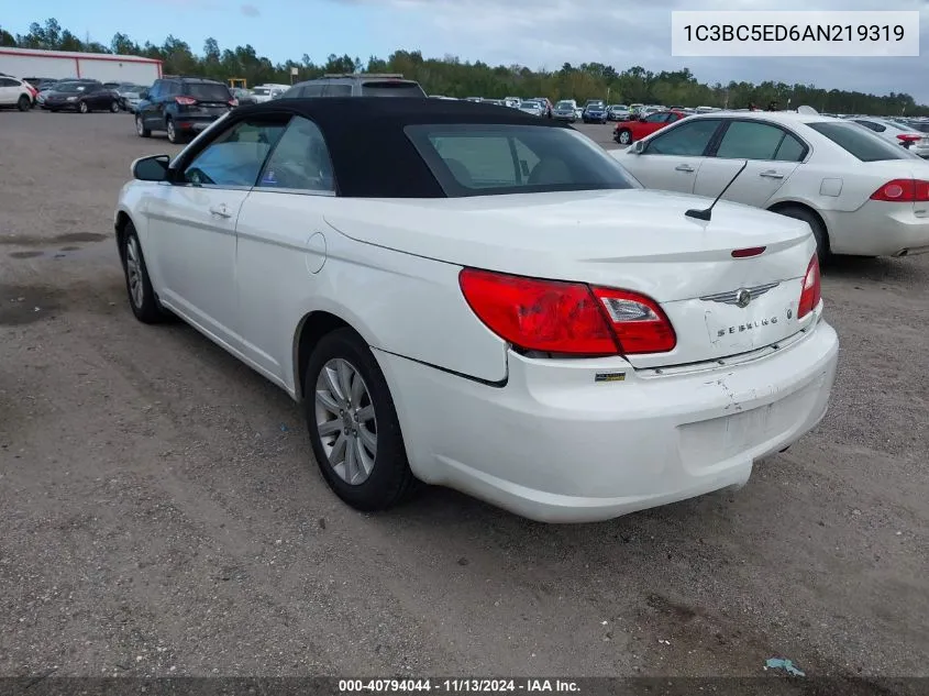 2010 Chrysler Sebring Touring VIN: 1C3BC5ED6AN219319 Lot: 40794044