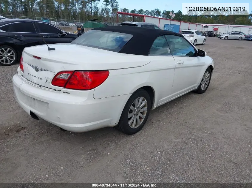 2010 Chrysler Sebring Touring VIN: 1C3BC5ED6AN219319 Lot: 40794044