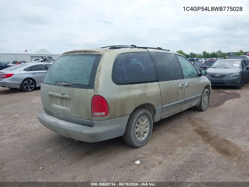 1998 Chrysler Town & Country Lx VIN: 1C4GP54L8WB775028 Lot: 39680734