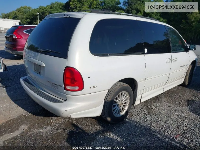 1999 Chrysler Town & Country Lx VIN: 1C4GP54LXXB894650 Lot: 40076387