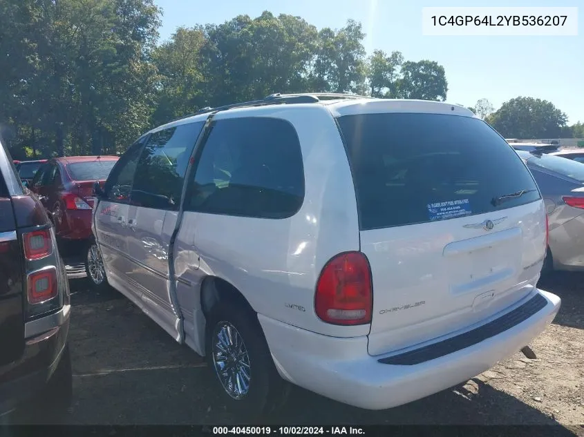 2000 Chrysler Town & Country Limited VIN: 1C4GP64L2YB536207 Lot: 40450019