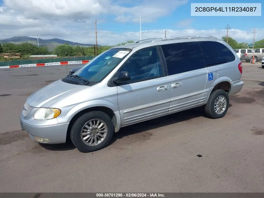 2001 Chrysler Town & Country Limited VIN: 2C8GP64L11R234087 Lot: 38701290