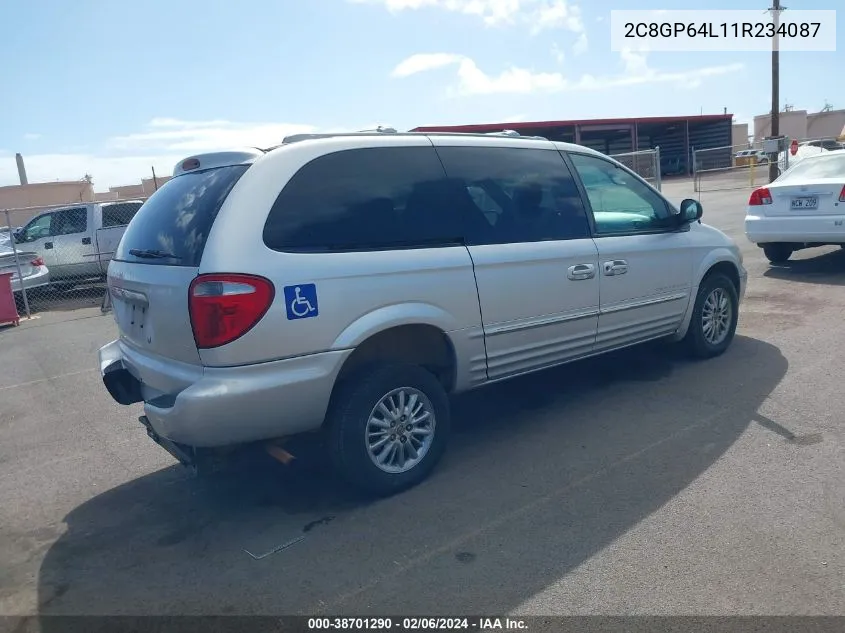 2001 Chrysler Town & Country Limited VIN: 2C8GP64L11R234087 Lot: 38701290