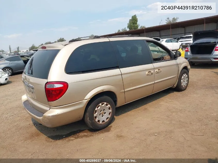 2001 Chrysler Town & Country Lx VIN: 2C4GP44391R210786 Lot: 40289037