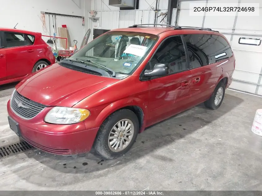 2002 Chrysler Town & Country Ex VIN: 2C4GP74L32R724698 Lot: 39852686