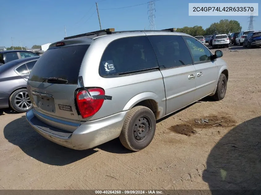 2002 Chrysler Town & Country Ex VIN: 2C4GP74L42R633570 Lot: 40264268