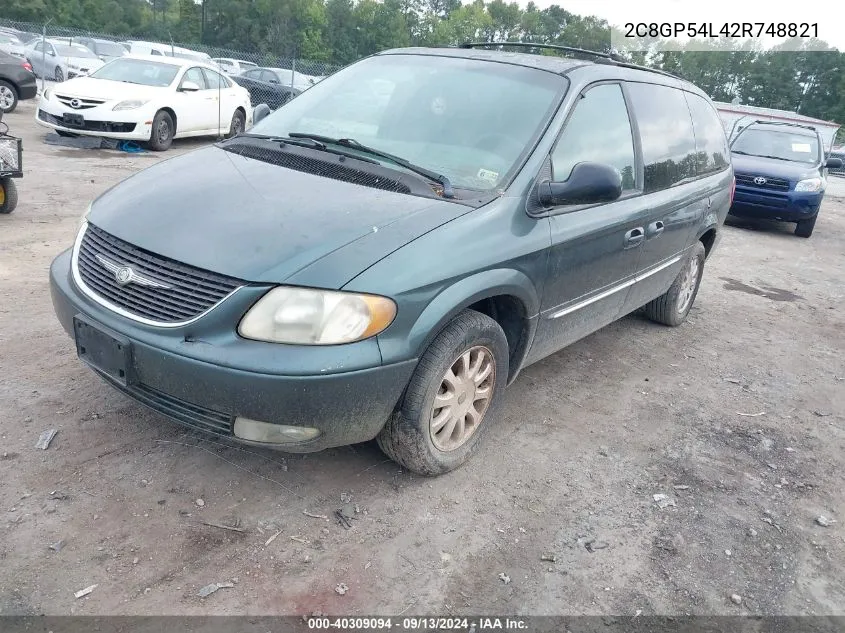 2002 Chrysler Town & Country Lxi VIN: 2C8GP54L42R748821 Lot: 40309094