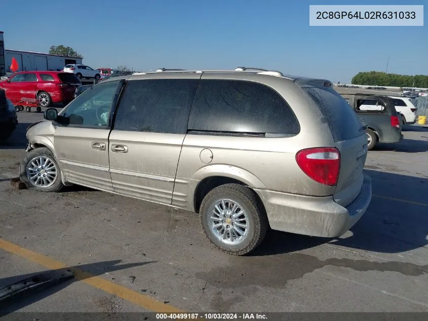 2002 Chrysler Town & Country Limited VIN: 2C8GP64L02R631033 Lot: 40499187