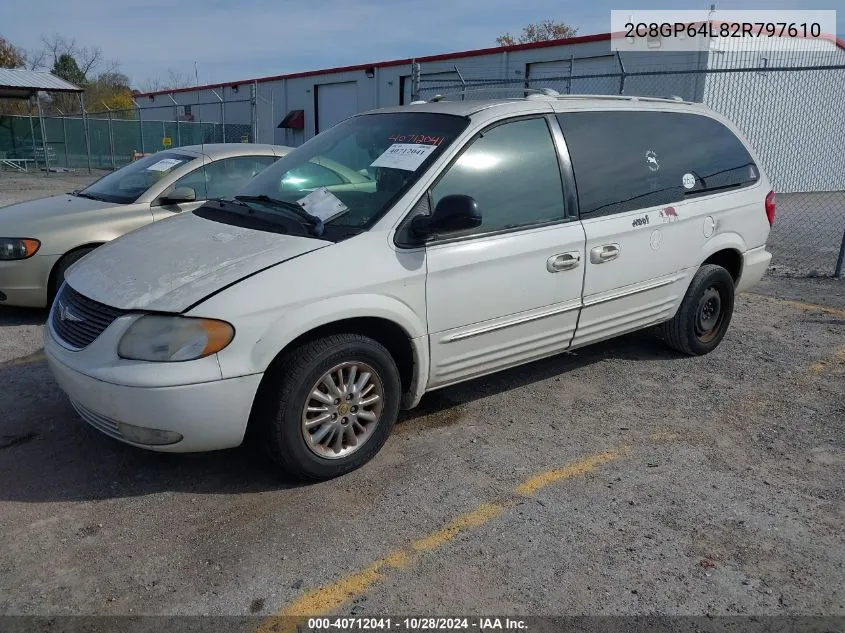 2002 Chrysler Town & Country Limited VIN: 2C8GP64L82R797610 Lot: 40712041