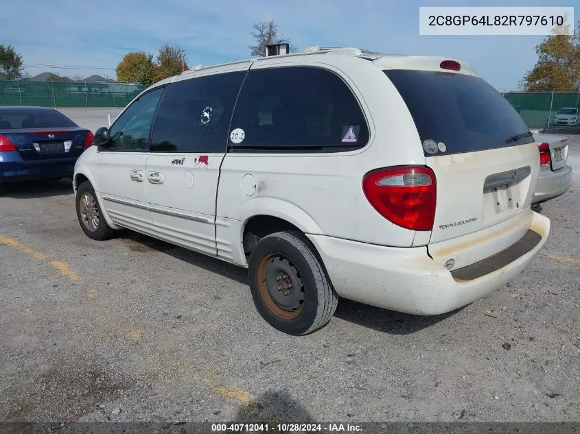 2002 Chrysler Town & Country Limited VIN: 2C8GP64L82R797610 Lot: 40712041