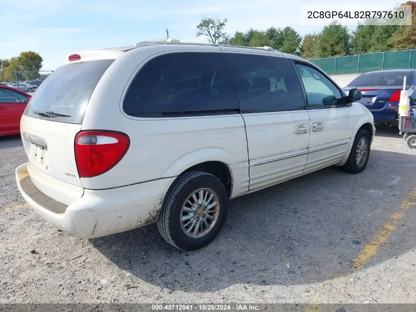 2002 Chrysler Town & Country Limited VIN: 2C8GP64L82R797610 Lot: 40712041