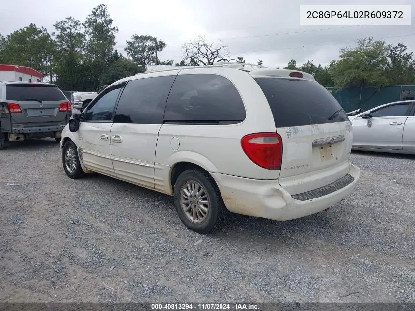 2002 Chrysler Town & Country Limited VIN: 2C8GP64L02R609372 Lot: 40813294