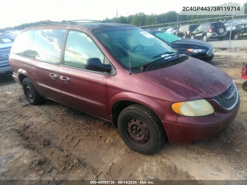 2003 Chrysler Town & Country Lx VIN: 2C4GP44373R119714 Lot: 40095738