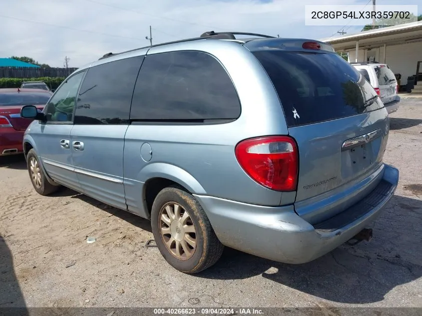 2003 Chrysler Town & Country Lxi VIN: 2C8GP54LX3R359702 Lot: 40266623