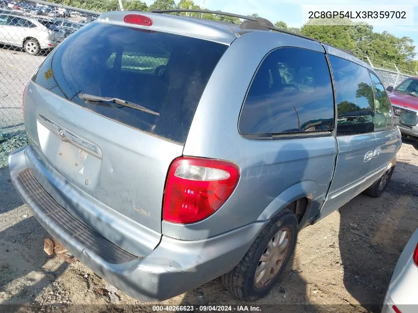 2003 Chrysler Town & Country Lxi VIN: 2C8GP54LX3R359702 Lot: 40266623