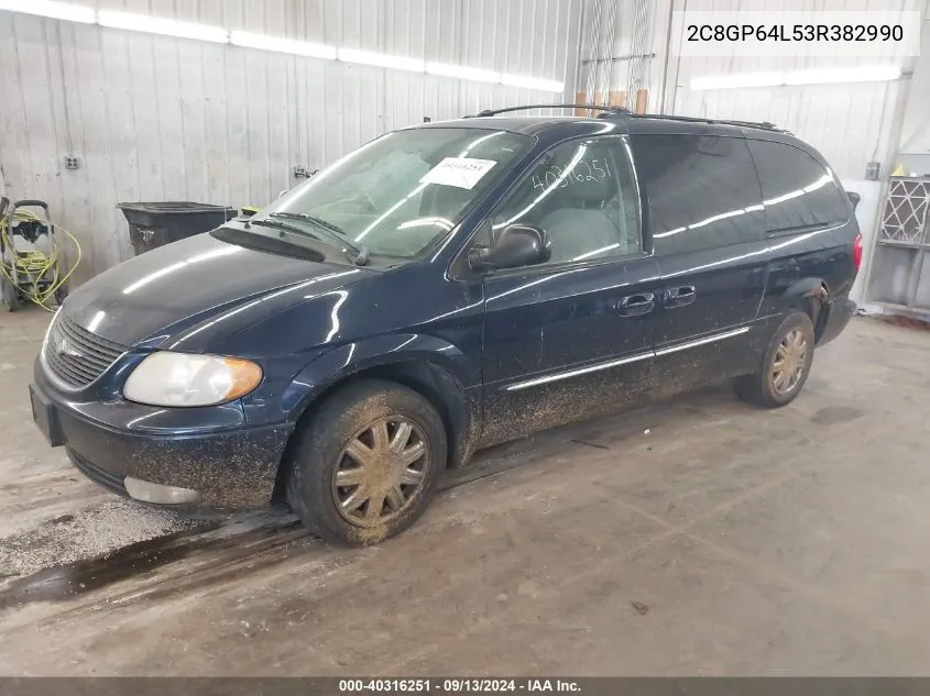 2003 Chrysler Town & Country Limited VIN: 2C8GP64L53R382990 Lot: 40316251