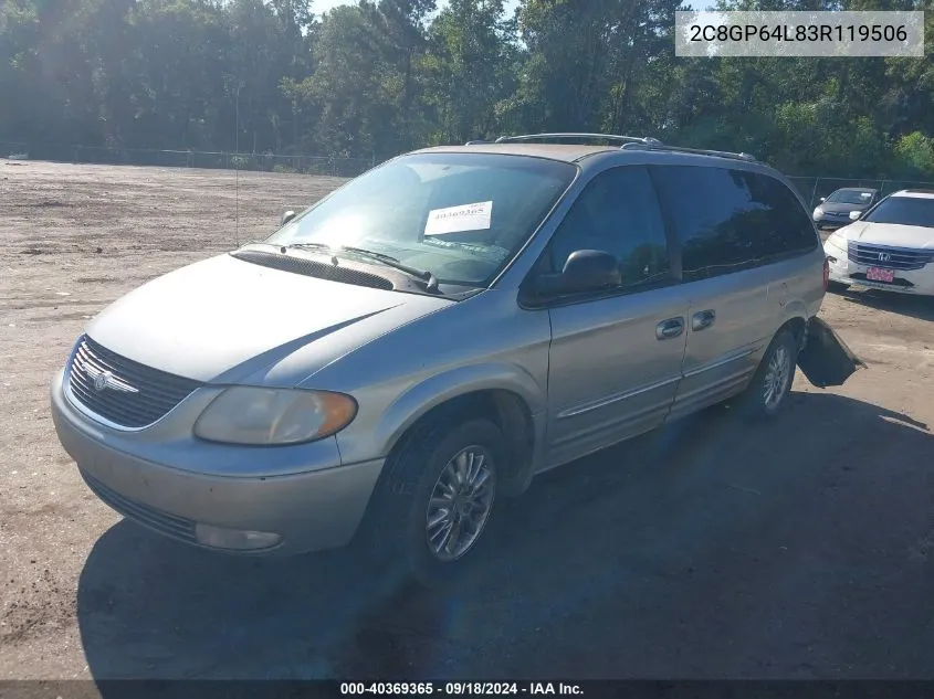 2003 Chrysler Town & Country Limited VIN: 2C8GP64L83R119506 Lot: 40369365