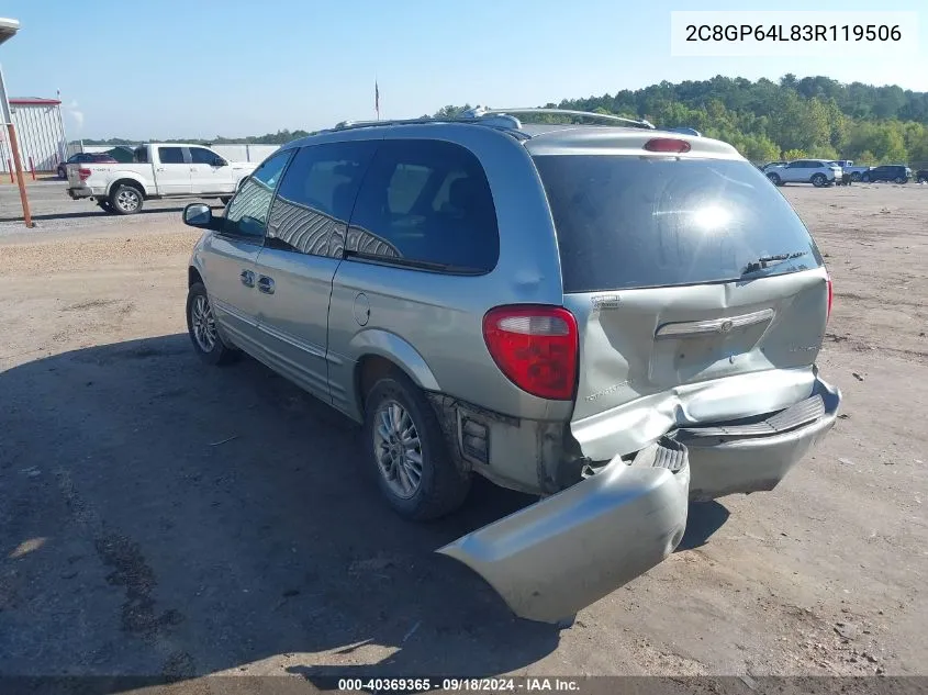 2003 Chrysler Town & Country Limited VIN: 2C8GP64L83R119506 Lot: 40369365