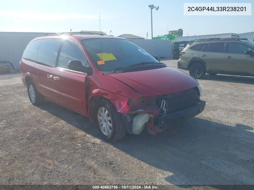 2003 Chrysler Town & Country Lx VIN: 2C4GP44L33R238201 Lot: 40563786