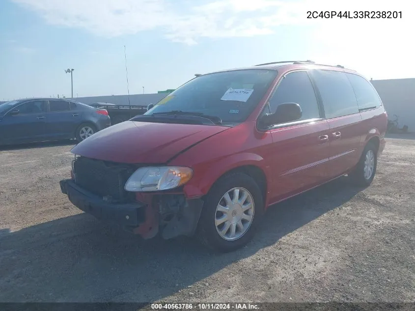 2003 Chrysler Town & Country Lx VIN: 2C4GP44L33R238201 Lot: 40563786