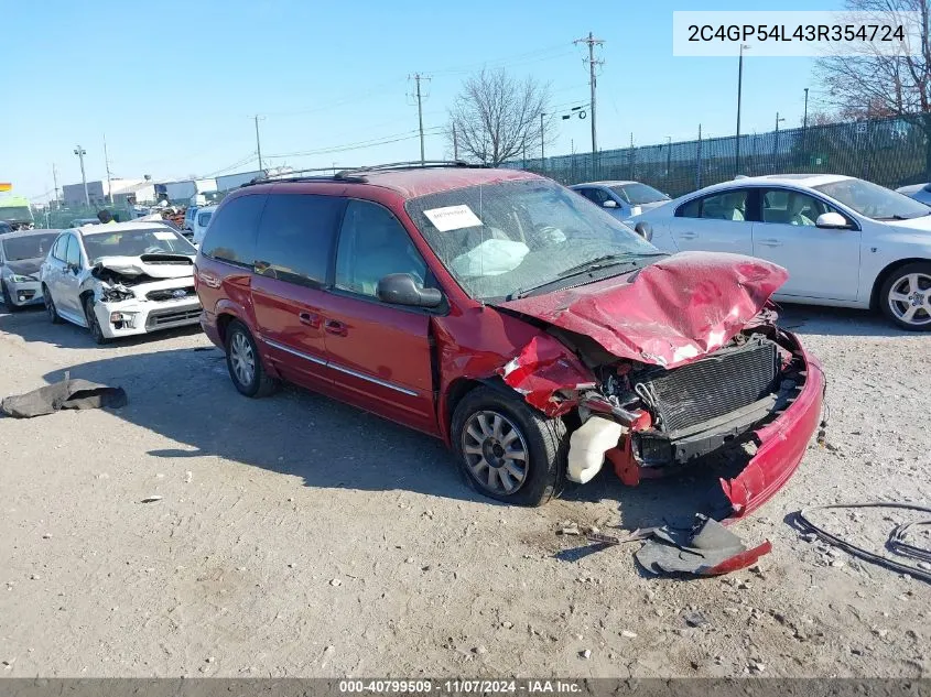 2003 Chrysler Town & Country Lxi VIN: 2C4GP54L43R354724 Lot: 40799509