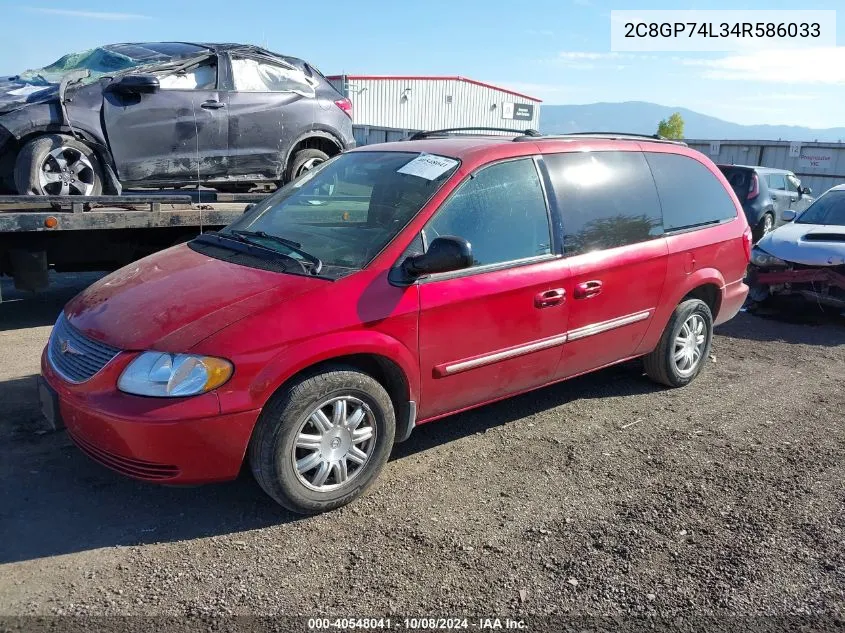 2004 Chrysler Town & Country Ex VIN: 2C8GP74L34R586033 Lot: 40548041