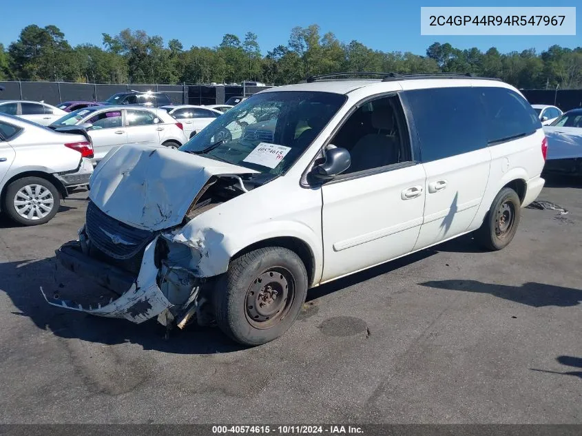 2004 Chrysler Town & Country Lx VIN: 2C4GP44R94R547967 Lot: 40574615