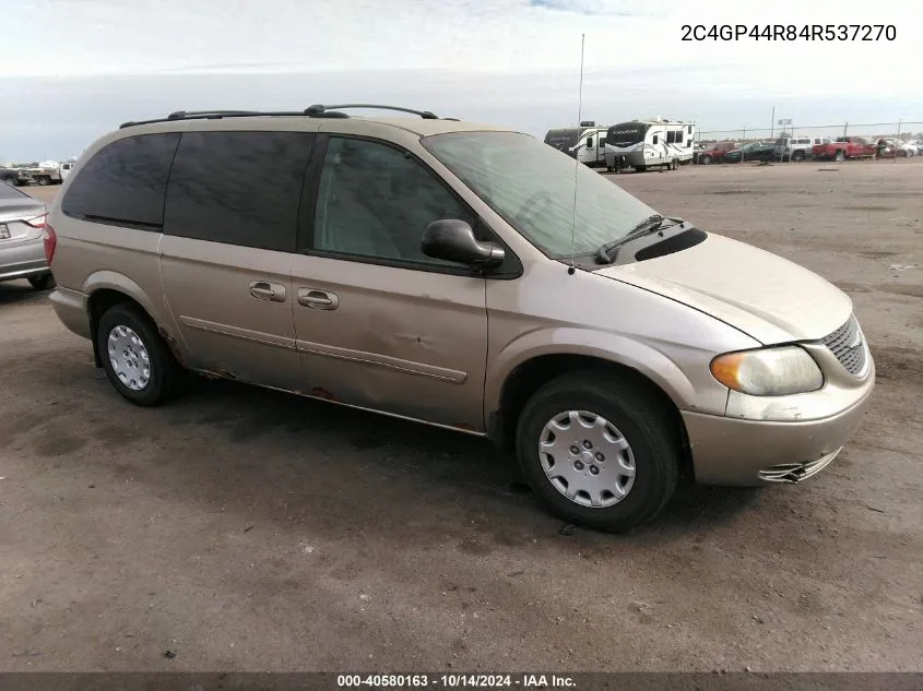 2004 Chrysler Town & Country Lx VIN: 2C4GP44R84R537270 Lot: 40580163