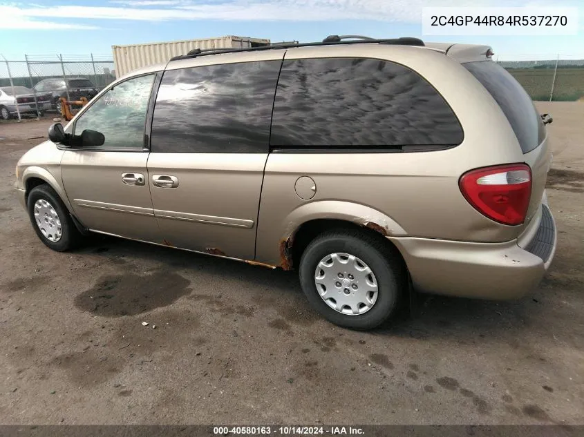 2004 Chrysler Town & Country Lx VIN: 2C4GP44R84R537270 Lot: 40580163