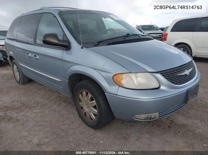 2004 Chrysler Town & Country Limited VIN: 2C8GP64L74R514763 Lot: 40778801