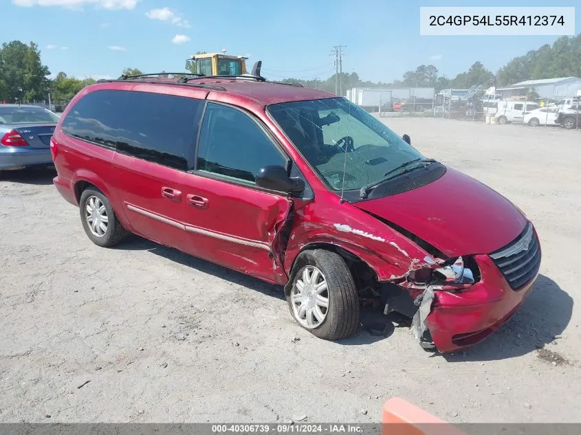 2005 Chrysler Town & Country Touring VIN: 2C4GP54L55R412374 Lot: 40306739