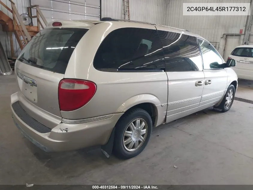 2005 Chrysler Town & Country Limited VIN: 2C4GP64L45R177312 Lot: 40312584