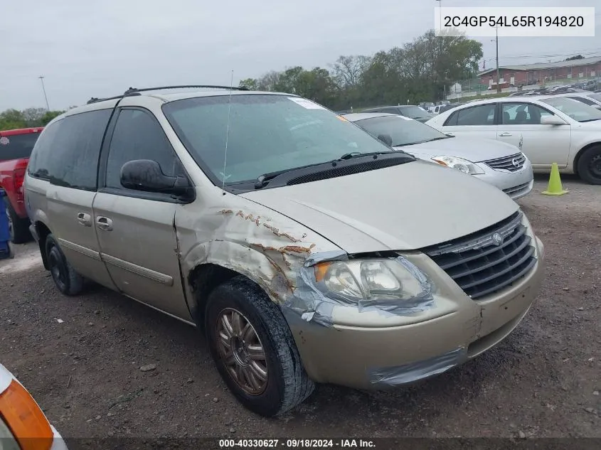 2C4GP54L65R194820 2005 Chrysler Town & Country Touring