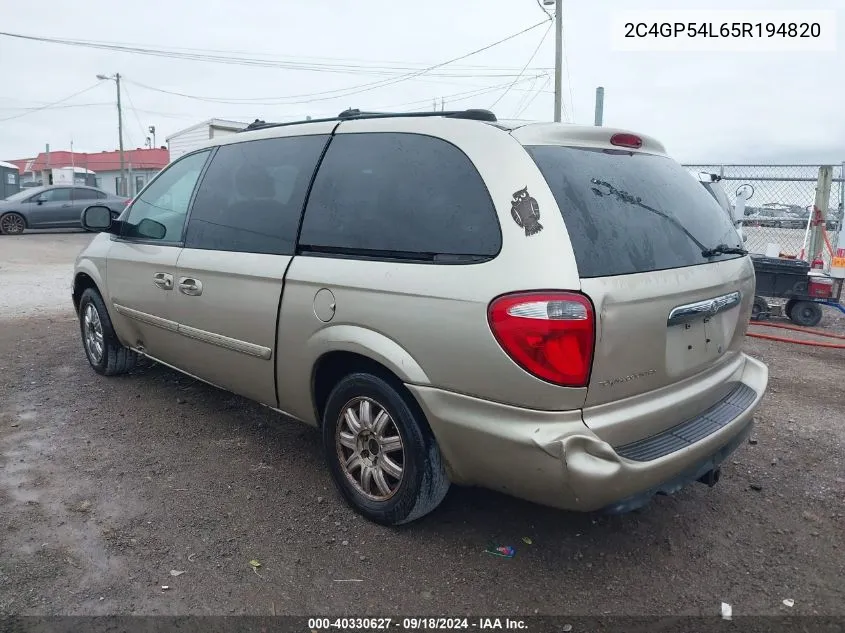 2C4GP54L65R194820 2005 Chrysler Town & Country Touring