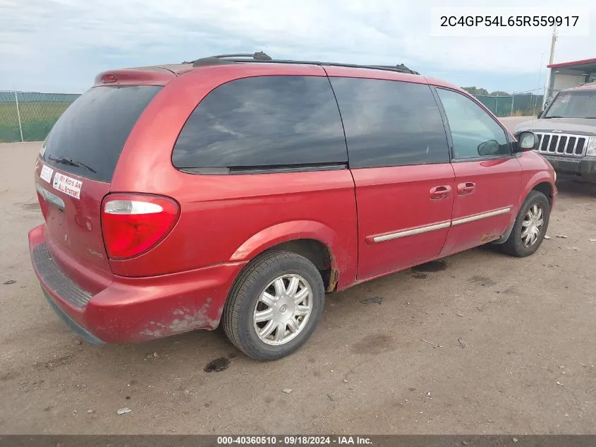 2005 Chrysler Town & Country Touring VIN: 2C4GP54L65R559917 Lot: 40360510