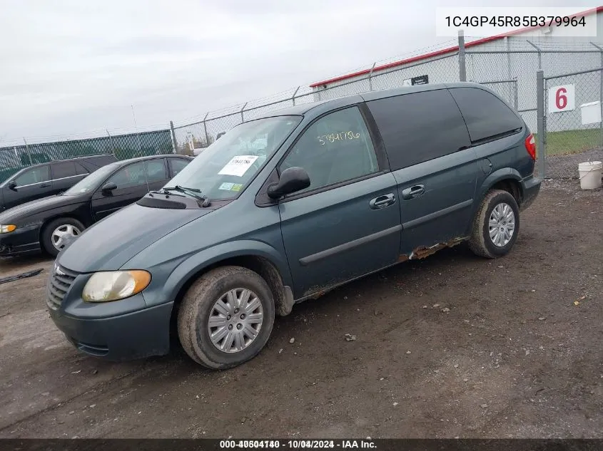 2005 Chrysler Town & Country VIN: 1C4GP45R85B379964 Lot: 40504140