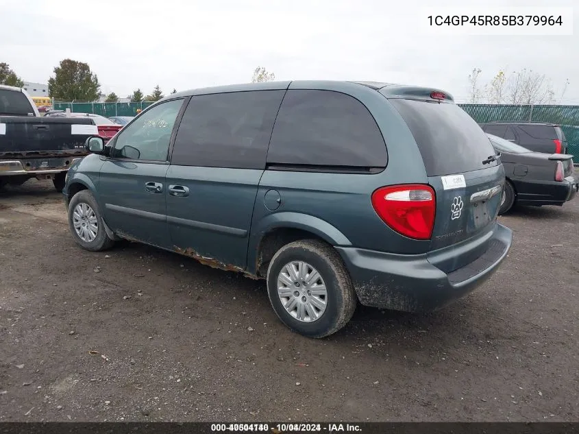 2005 Chrysler Town & Country VIN: 1C4GP45R85B379964 Lot: 40504140