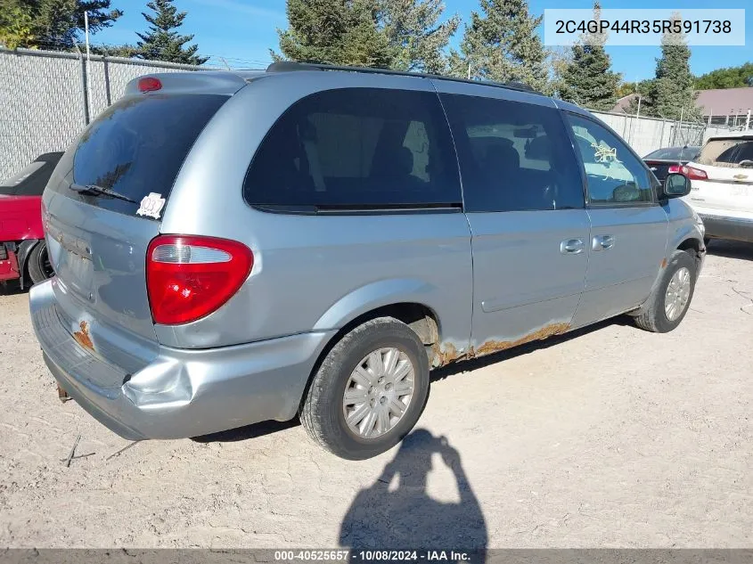 2005 Chrysler Town & Country Lx VIN: 2C4GP44R35R591738 Lot: 40525657