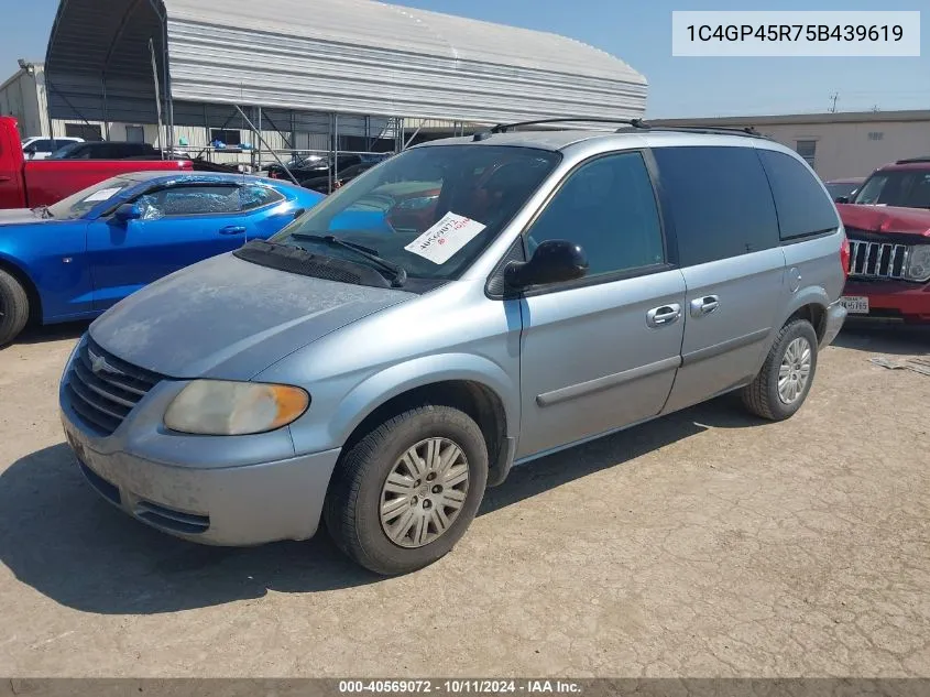 2005 Chrysler Town & Country VIN: 1C4GP45R75B439619 Lot: 40569072