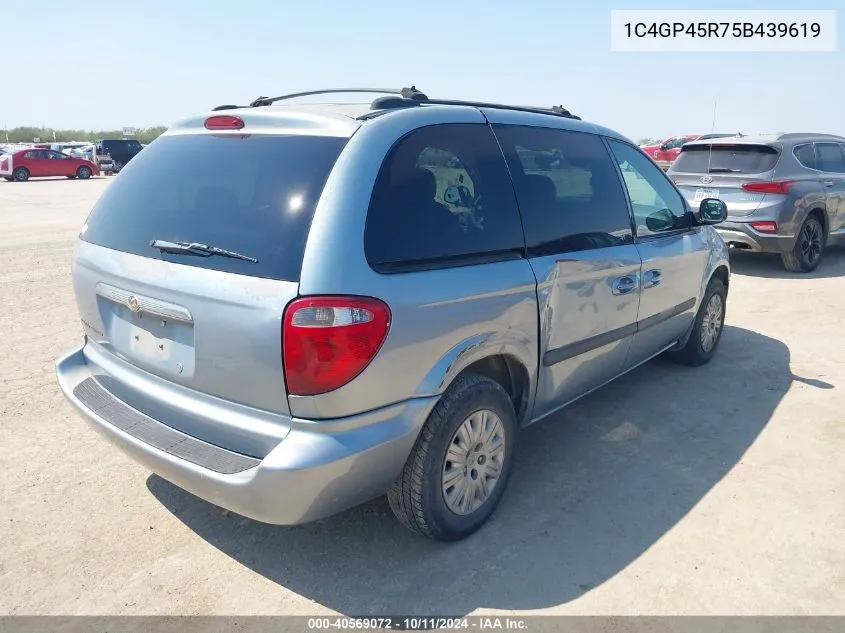 2005 Chrysler Town & Country VIN: 1C4GP45R75B439619 Lot: 40569072