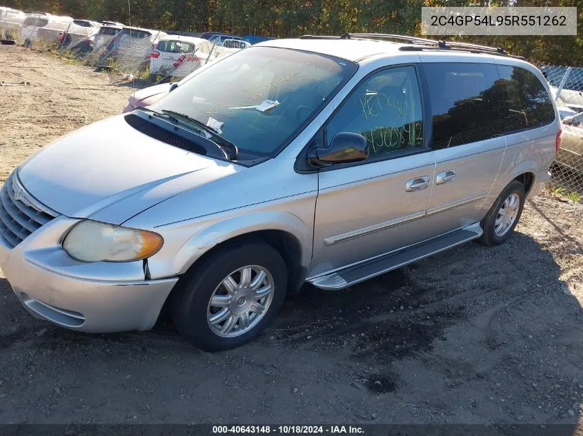 2005 Chrysler Town & Country Touring VIN: 2C4GP54L95R551262 Lot: 40643148