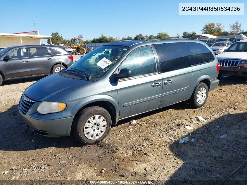 2005 Chrysler Town & Country Lx VIN: 2C4GP44R85R534936 Lot: 40685430