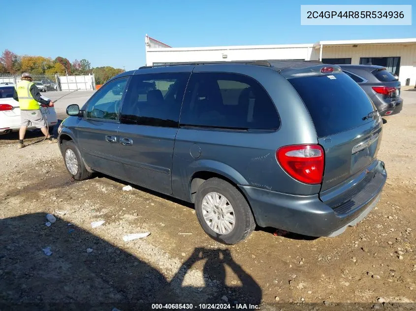 2005 Chrysler Town & Country Lx VIN: 2C4GP44R85R534936 Lot: 40685430