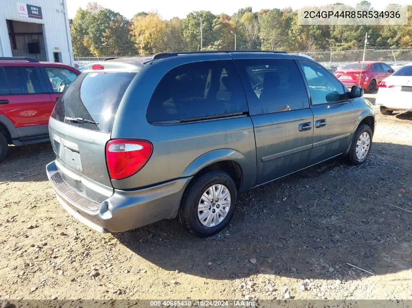 2005 Chrysler Town & Country Lx VIN: 2C4GP44R85R534936 Lot: 40685430